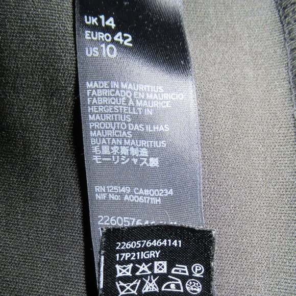 TopShop Peplum V Neck Zip Front Jacket Heather Gray US 10 EUC Long Sleeve Blazer - Picture 16 of 16